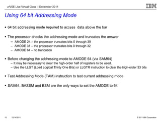 Amode And Rmode 64 bit virtual in z/VSE V5.1 | PDF