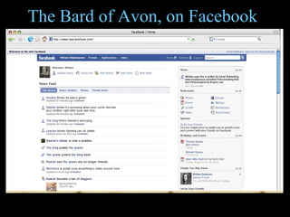 The Bard of Avon, on Facebook screenshot 