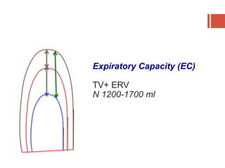 Expiratory Capacity (EC):
TV+ ERV
N 1200-1700 ml
 
