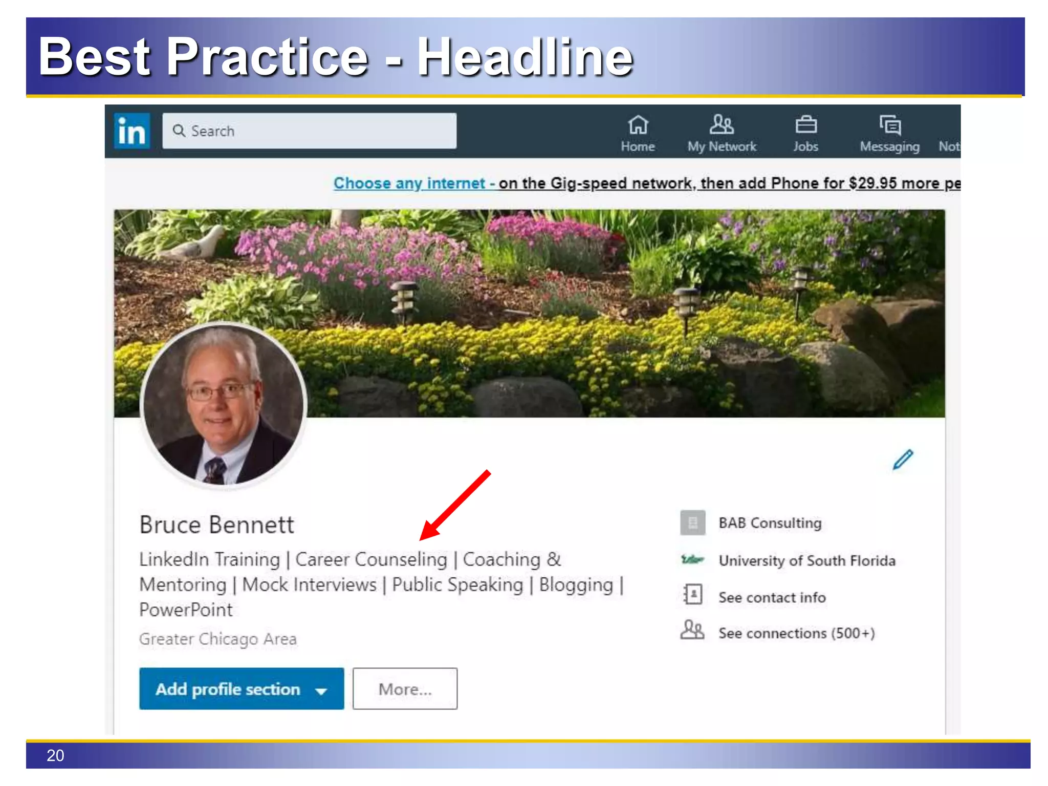 20
Best Practice - Headline
 