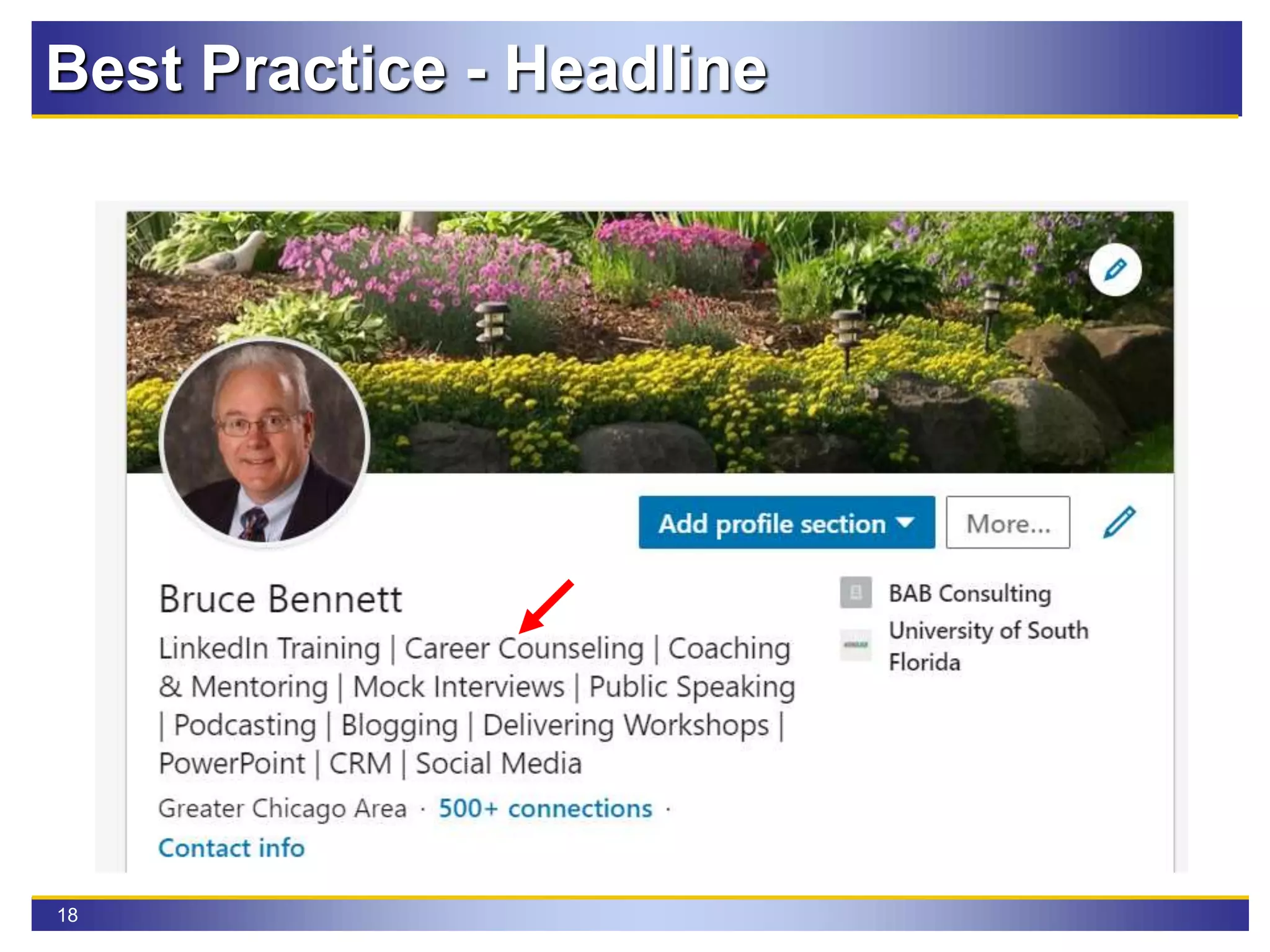 18
Best Practice - Headline
 