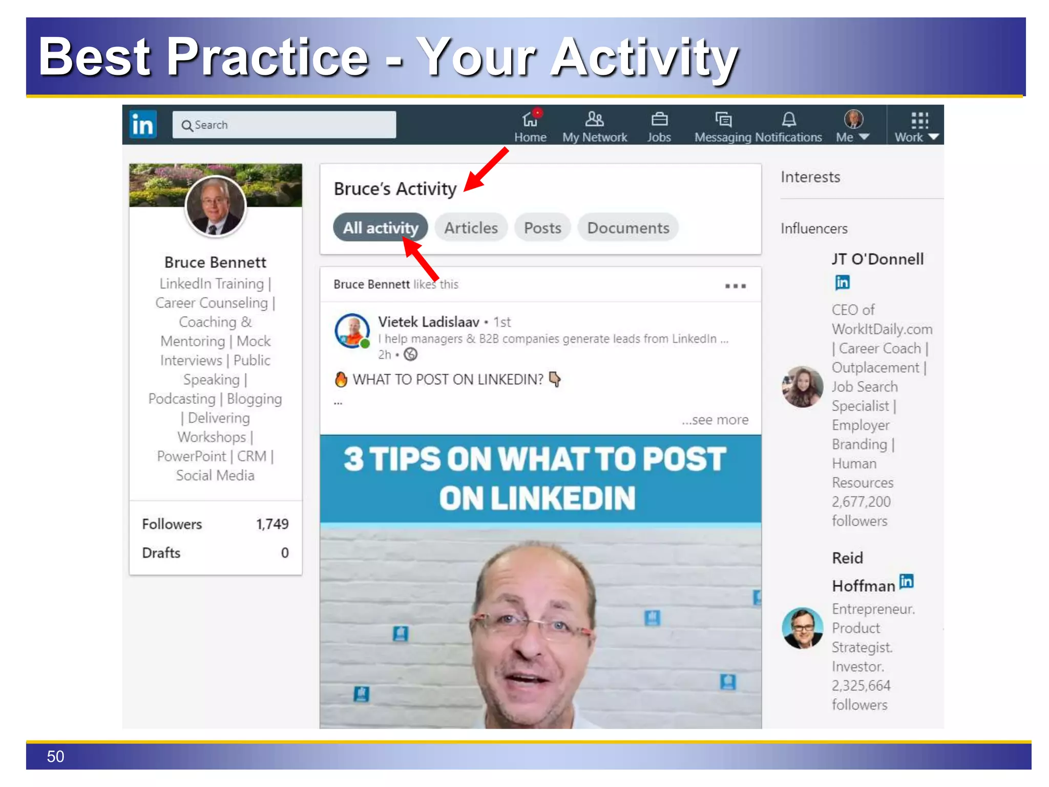 50
Best Practice - Your Activity
 