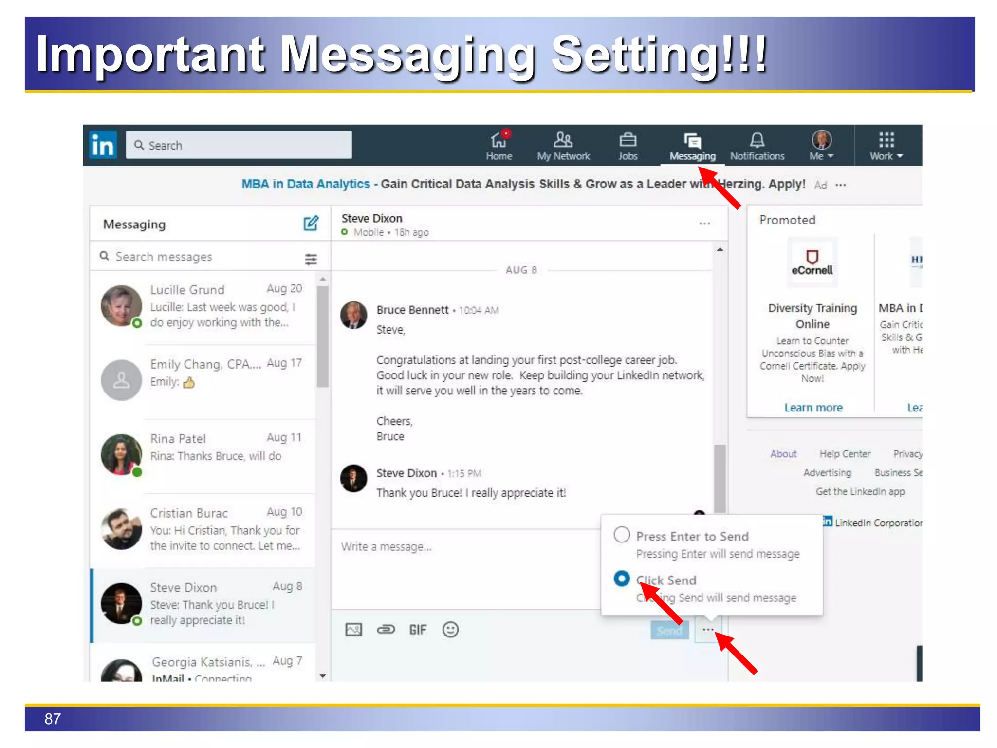 87
Important Messaging Setting!!!
 