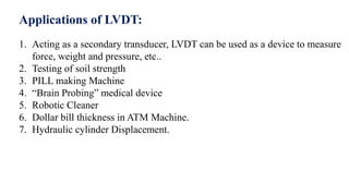 Linear Variable Differential Transducer(LVDT) | PPTX