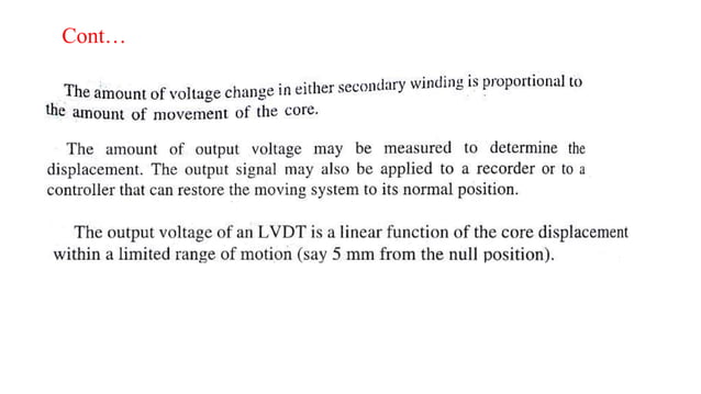 Linear Variable Differential Transducer(LVDT) | PPTX | Physics | Science