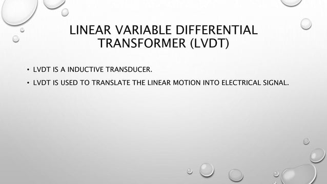 Linear Variable Differential Transducer | LVDT | PPTX | Physics | Science