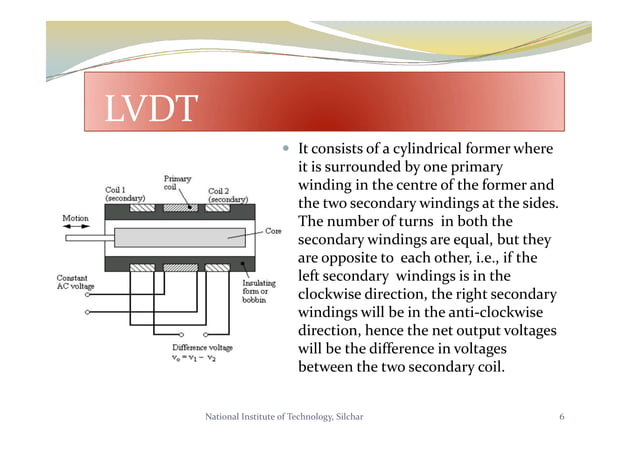 Design of Transducer to measure comparative rotation in 3D using LVDT | PPT