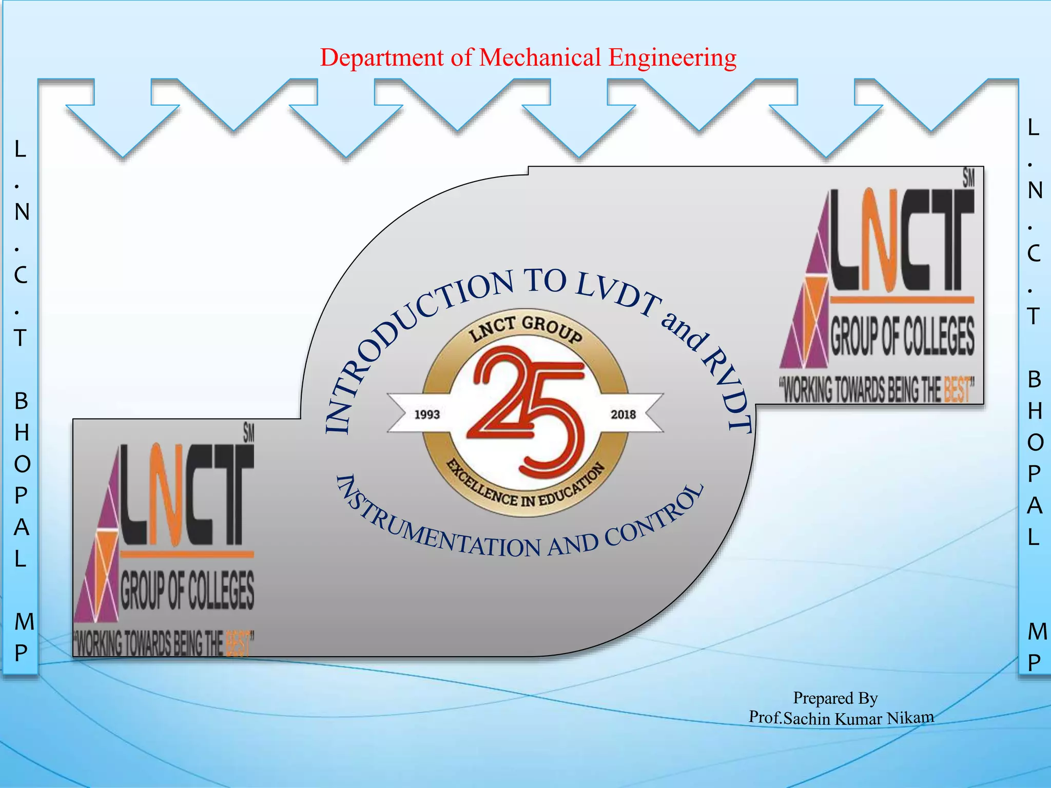 INTRODUCTION TO LVDT,RVDT and Potentiometer | PPTX