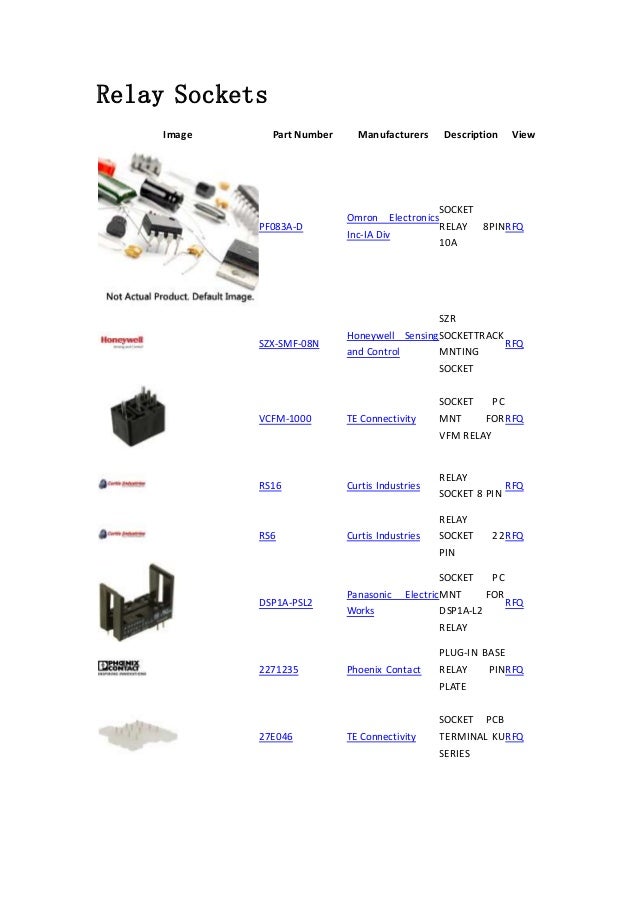 Relay Sockets Relays, Relay Sockets inventory, electronics parts