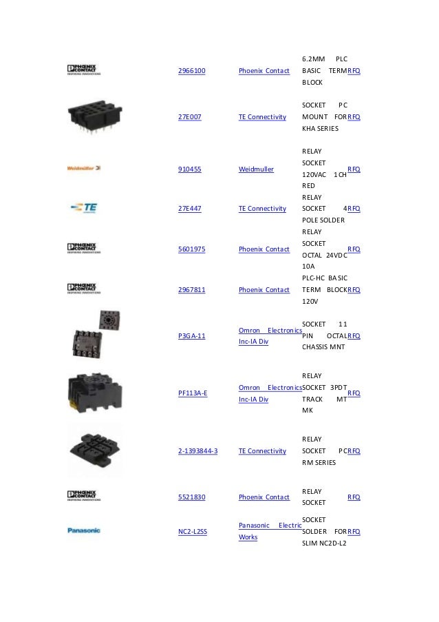 Relay Sockets Relays, Relay Sockets inventory, electronics parts