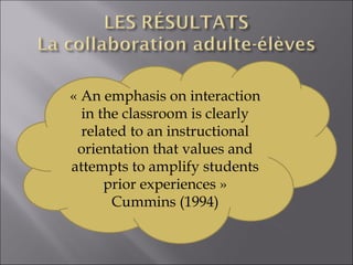 « An  emphasis on interaction in the classroom is clearly related to an instructional orientation that values and attempts...