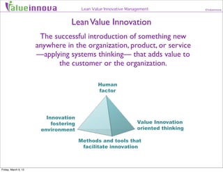 alueinnova                       Lean Value Innovative Management              ©Valueinnova




                          ...