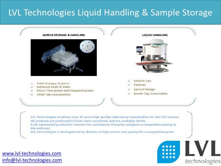Lvl Technologies Liquid Handling & Sample Storage