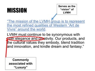 Mission And Vision Statement Of Lvmh(louis Vuitton Moet