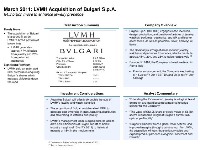 bulgari lvmh acquisition