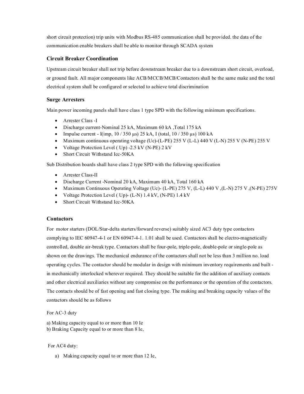 Lv panel specification