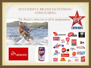 SUCCESSFUL BRAND EXTENSION/
        STRETCHING

The Brand is about love in all its interpretations
 