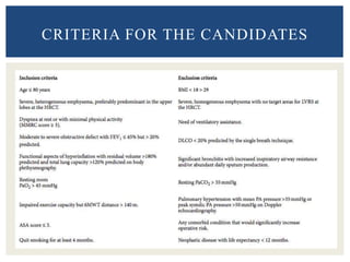 CRITERIA FOR THE CANDIDATES
 