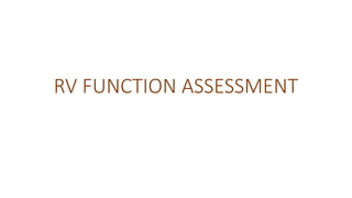Functional Lv Rv LV RV ASSESSMENT.pptx pocus ultrasound in trauma | PPTX