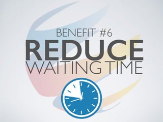 BENEFIT #6
REDUCEWAITINGTIME
 