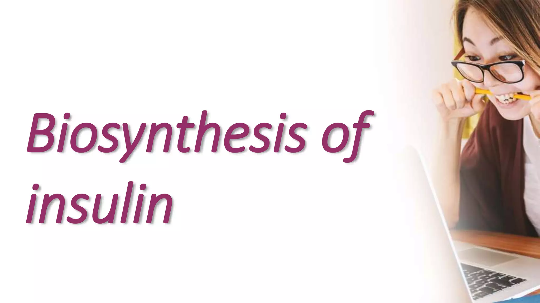 Biosynthesis of
insulin
 