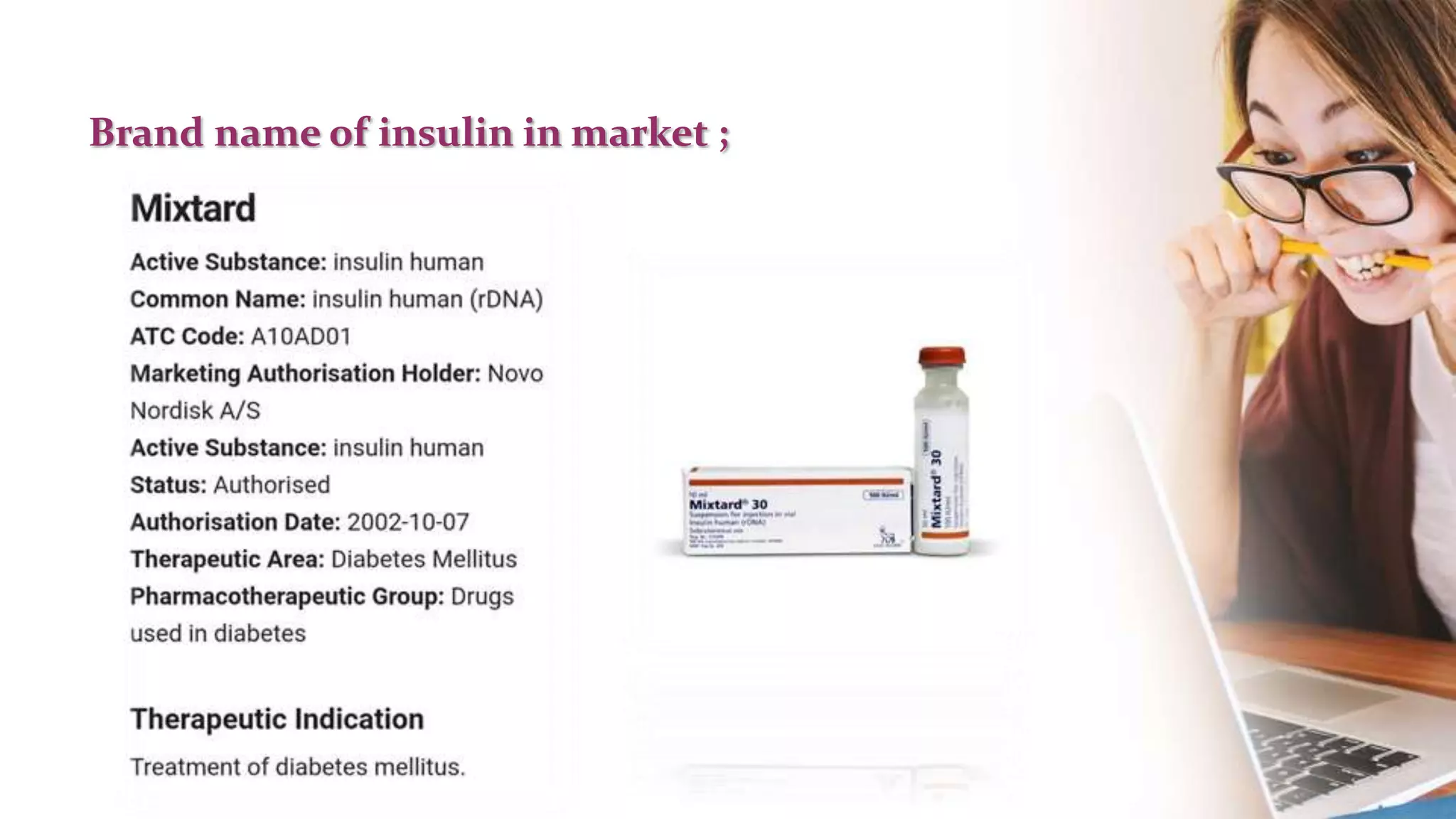Brand name of insulin in market ;
 