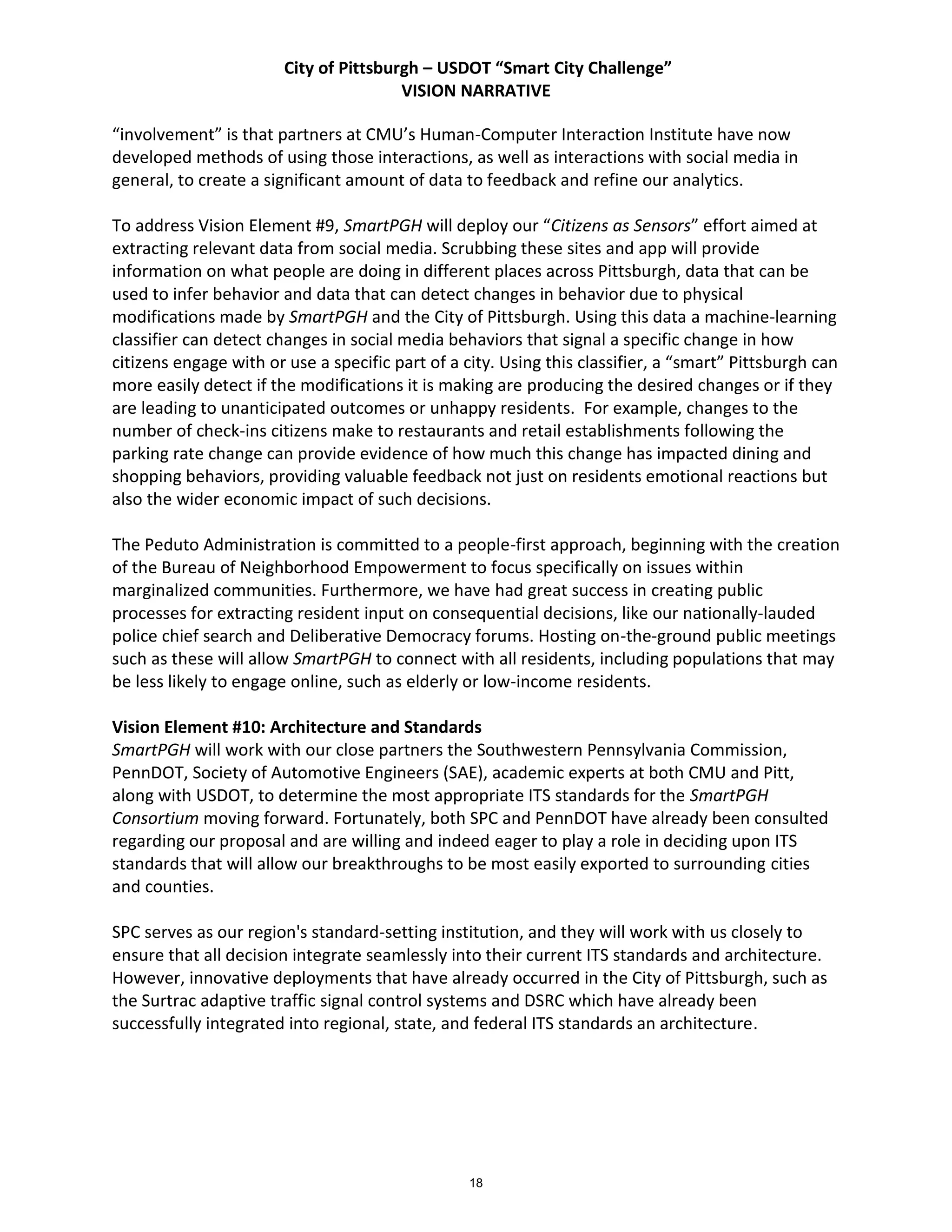 Pittsburgh Smart City Challenge | PDF