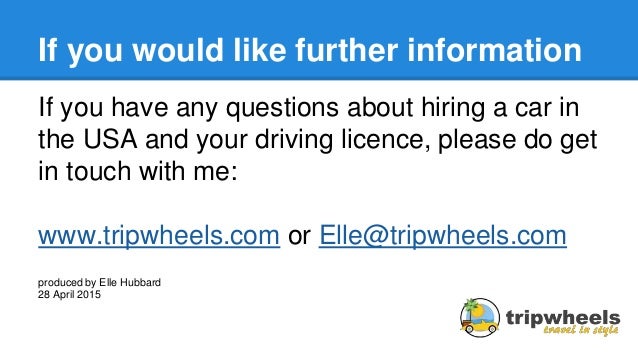 Driving Licence Requirements For Car Hire In Usa Driving Licence Requirements For Car Hire In Usa