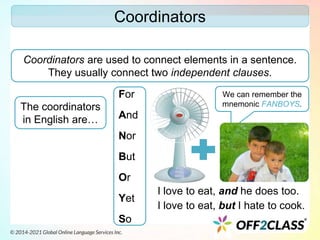 Subordinators, Coordinators And Transitions – Free ESL Lesson Plan | PPTX