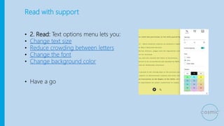 Now available in Teams
• In Chat – click on the three dots of a message
• Click immersive reader
• Light, high contrast an...