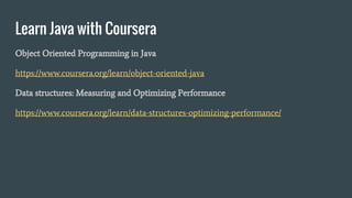 Learn Java with Coursera | PPT