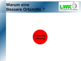 Warum eine
Bessere Ortsmitte ?




             Ortsmitte-
              planung
 