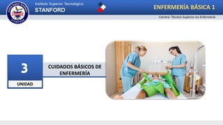 UNIDAD
3 CUIDADOS BÁSICOS DE
ENFERMERÍA
ENFERMERÍA BÁSICA 1
Carrera: Técnico Superior en Enfermería
 