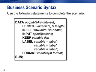 SAS programming technique for one to learn programming Chapter 7.ppt