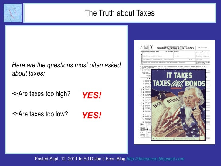 The Truth About Taxes: What are Our Choices Slide 2