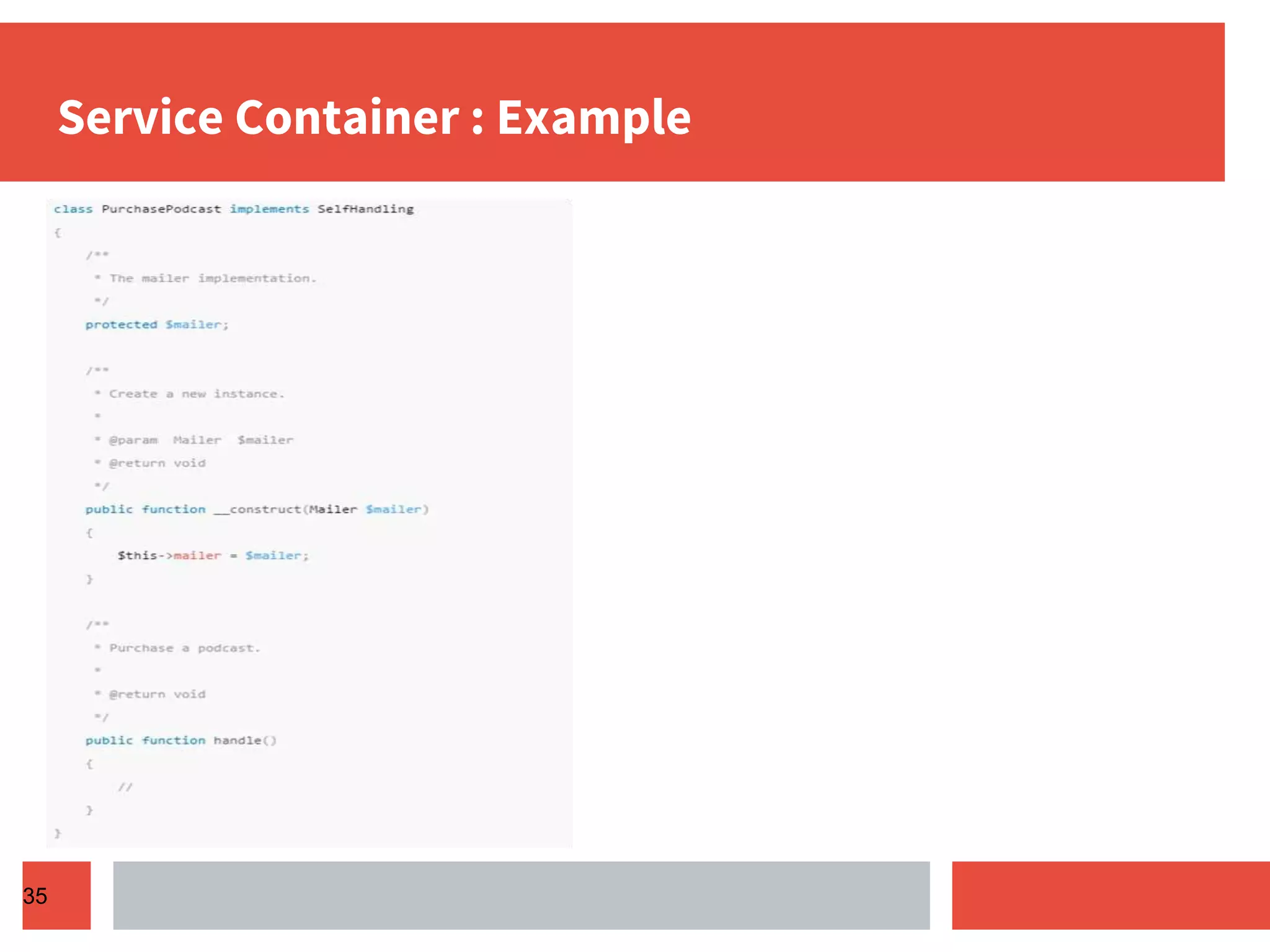 Service Container : Example 35 