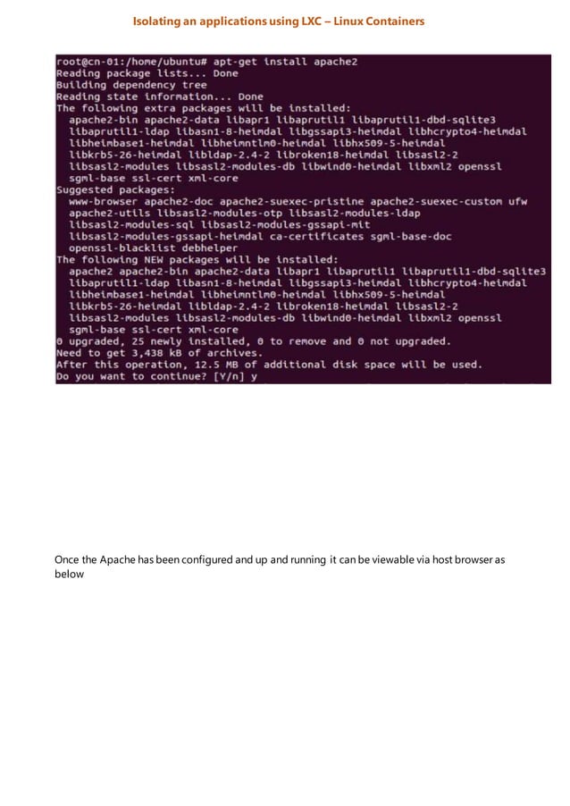 Isolating an applications using LXC – Linux Containers | DOCX
