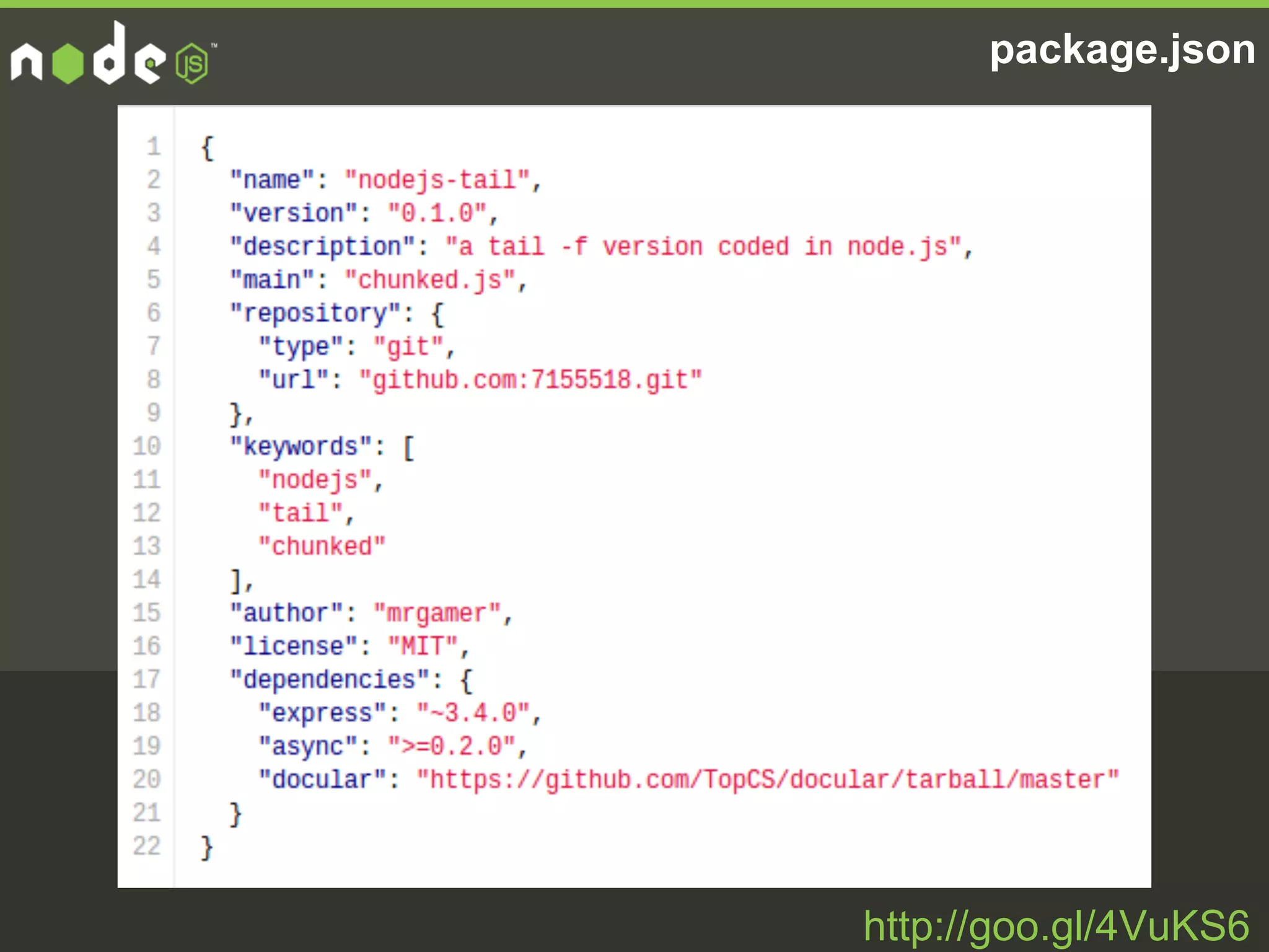 package.json
http://goo.gl/4VuKS6
 