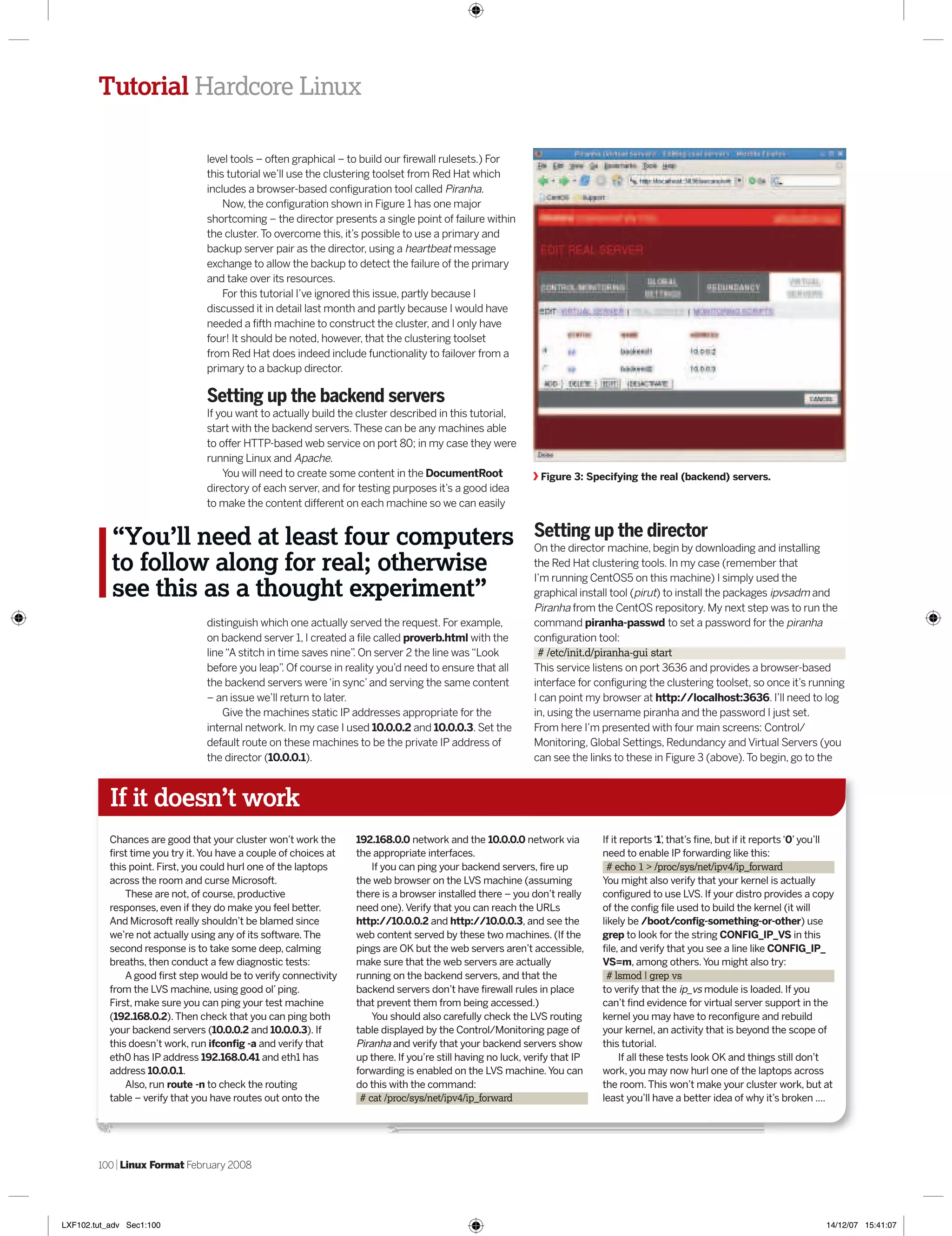LXF #102 - Linux Virtual Server 