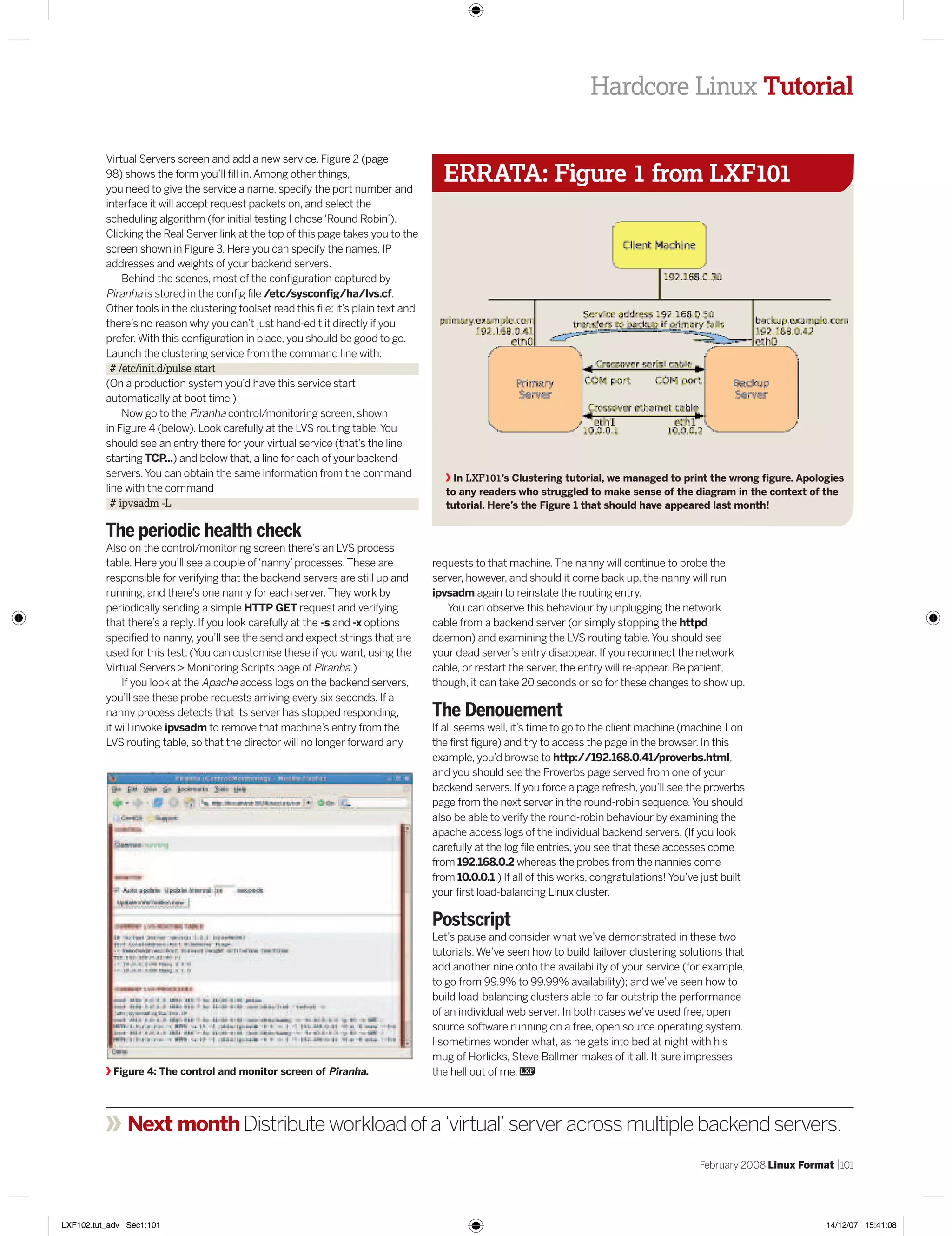 LXF #102 - Linux Virtual Server 