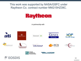 Conf-DDDD-IN
11
This work was supported by NASA/GSFC under
Raytheon Co. contract number NNG15HZ39C.
in partnership with
 
