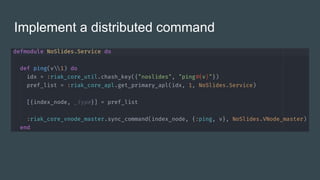 Implement a distributed command
 