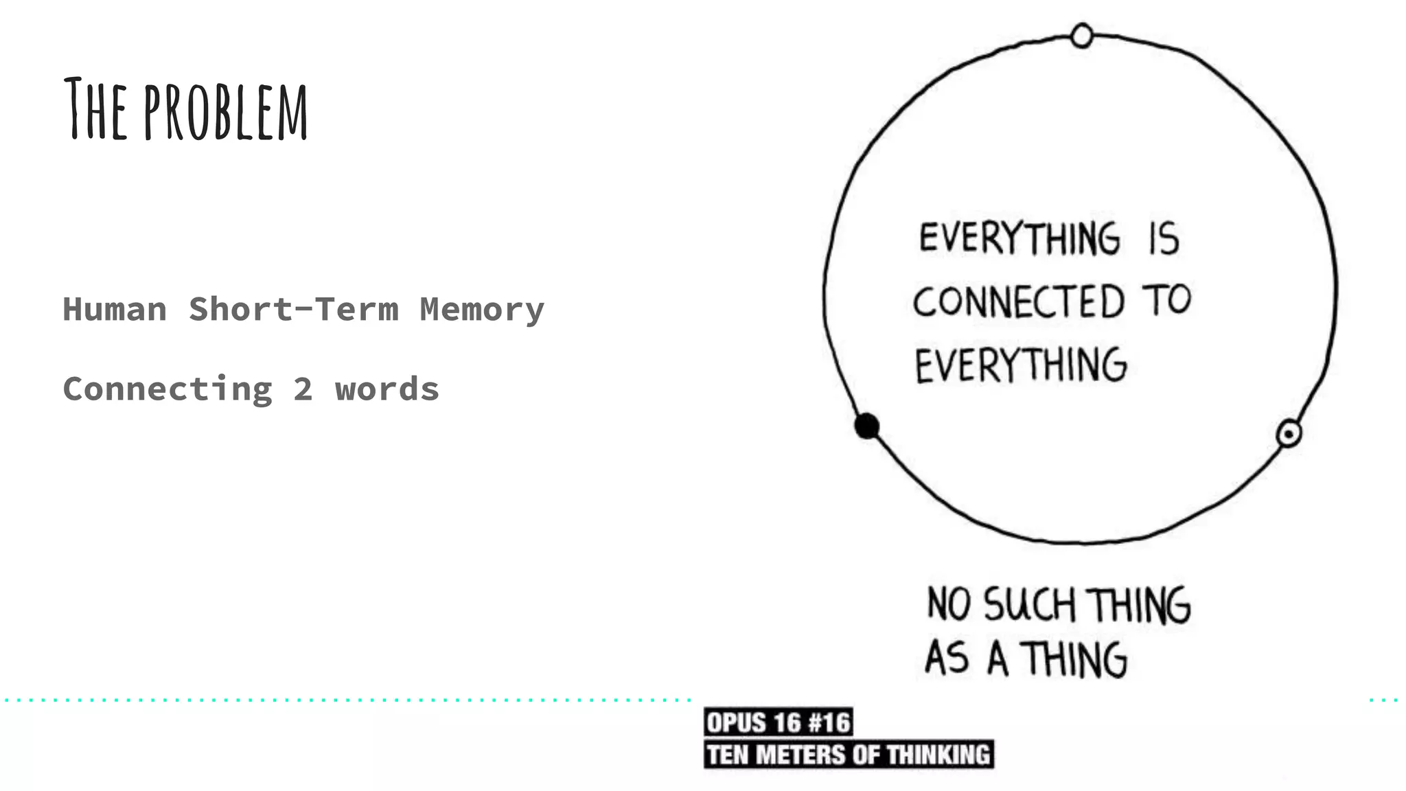 Theproblem
Human Short-Term Memory
Connecting 2 words
 