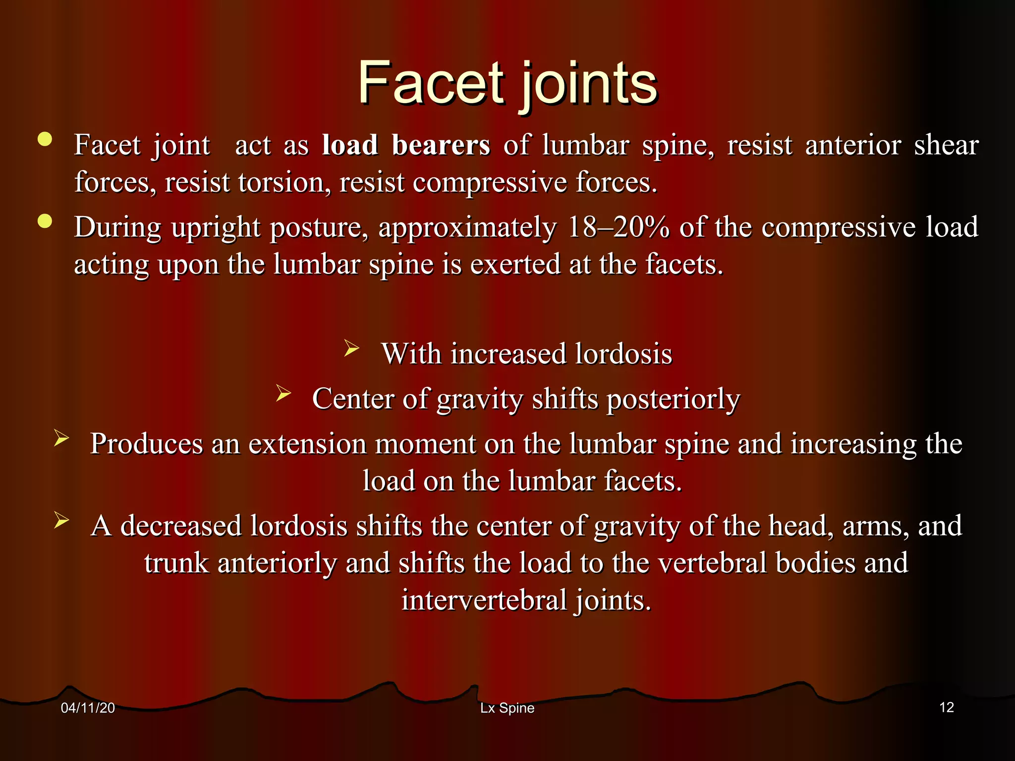 Lumbar Spnine: Anatomy, Biomechanics and Pathomechanics | PDF
