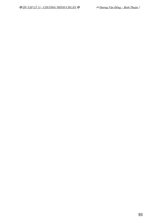  ÔN TẬP LÝ 11 - CHƯƠNG TRÌNH CHUẨN   Dương Văn Đổng – Bình Thuận 
93
 