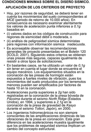 Lyapichev. Curso seguridad sismica de presas según de ICOLD | PPT