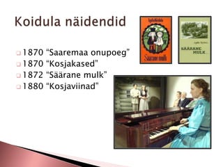 ilmalike laulude kogu      “Eesti Laulik” 1860