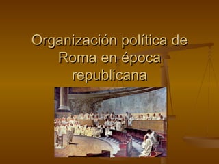 Organización política de Roma en época republicana 