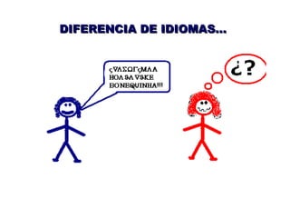 DIFERENCIA DE IDIOMAS… 