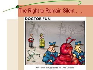 The Right to Remain Silent . . . 